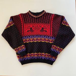 Vintage 90s Dale Of Norway Sweater Womens Small Wool Heavy Knit Nordic Reindeer